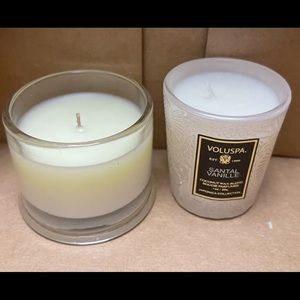 (2) Premium Candles Glasshouse Syndey Sundays 1.1oz & Voluspa Santal Vanille 1oz